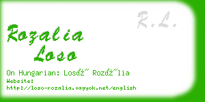 rozalia loso business card